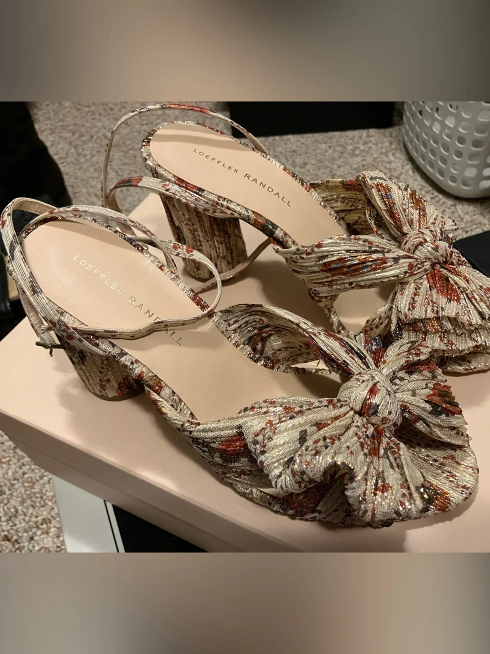 Loeffler Randall Multicolor Knotted Slingback Heels